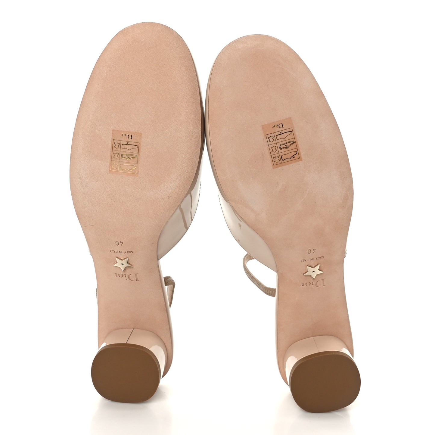 Patent Dior Day Slingback 35mm Pumps 40 Nude