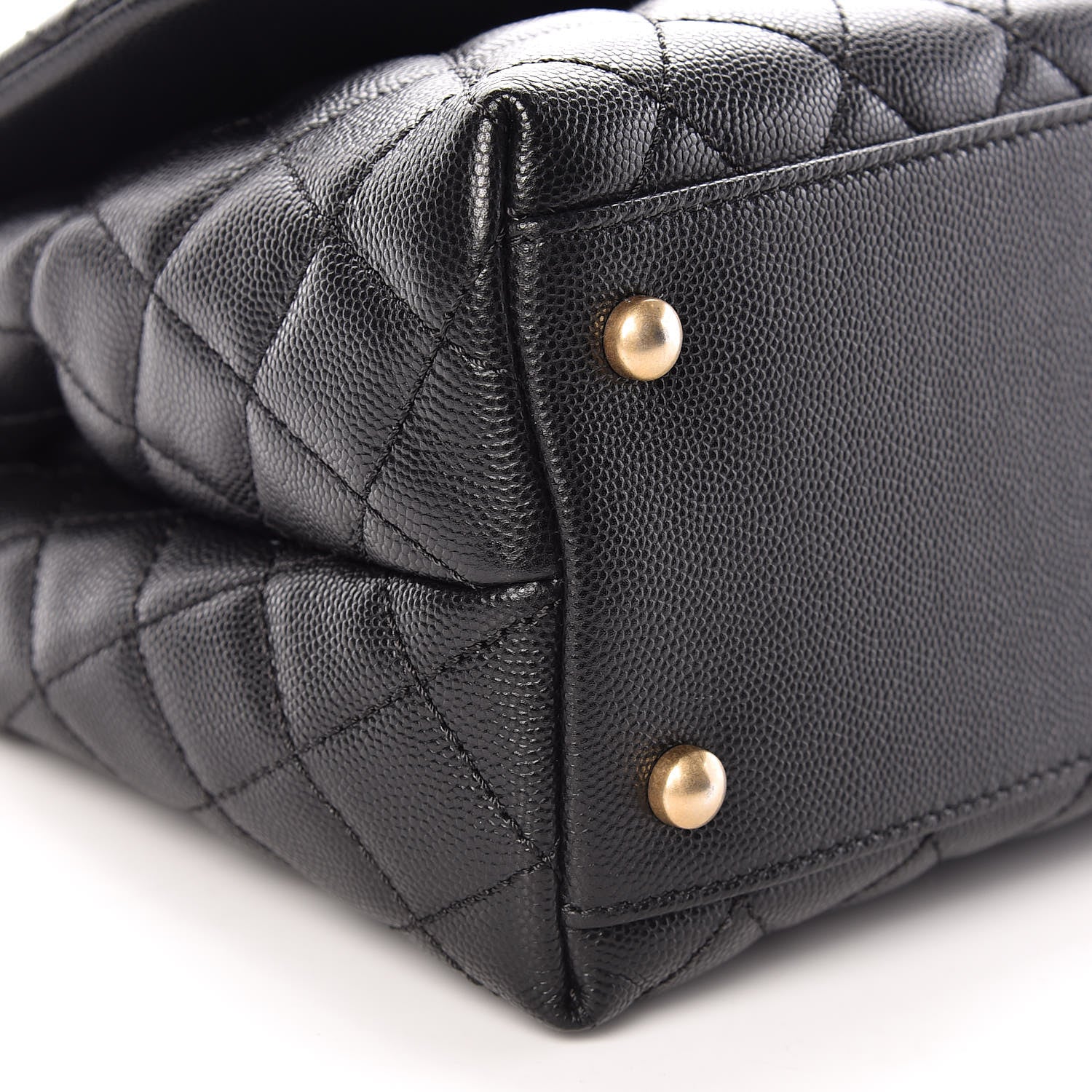 Chanel Caviar Lizard Quilted Small Coco Handle Flap Black 9 of 10