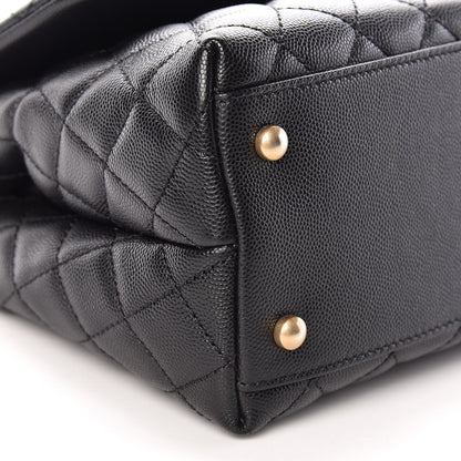 Chanel Caviar Lizard Quilted Small Coco Handle Flap Black 9 of 10
