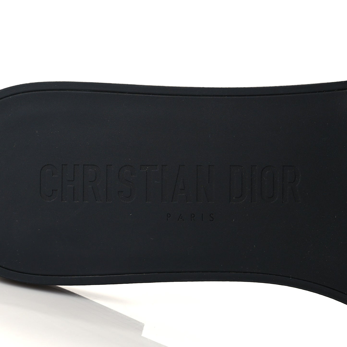 Calfskin Cannage Dio(r)evolution Slide Sandals 39 Black