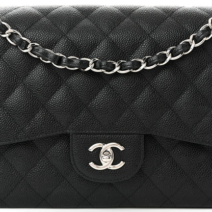Chanel Caviar Quilted Jumbo Double Flap Black 8 of 10