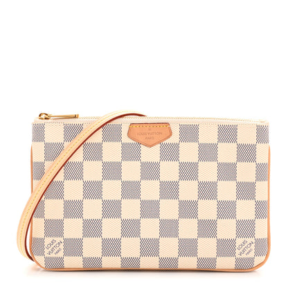 Louis Vuitton Damier Azur Double Zip Pochette 1 of 12