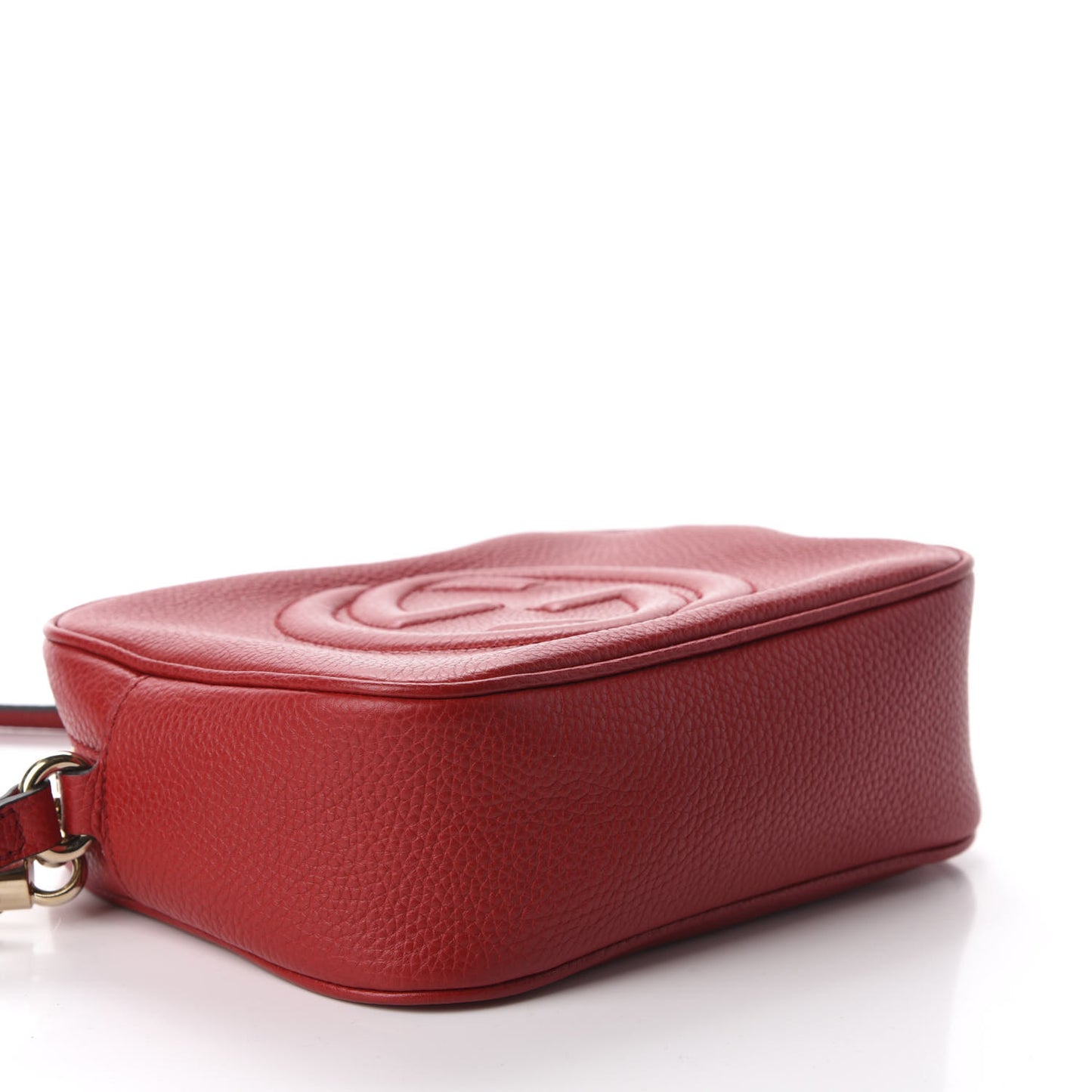 Pebbled Calfskin Small Soho Disco Bag Vibrant Red