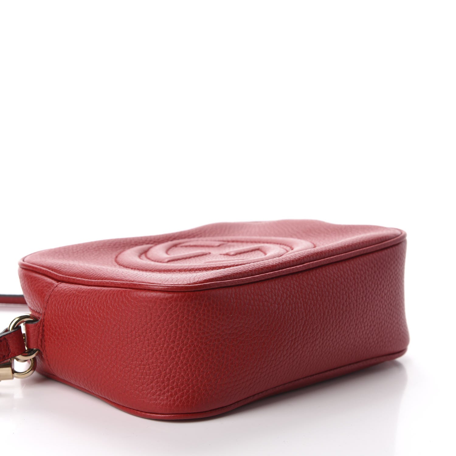Gucci Pebbled Calfskin Small Soho Disco Bag Vibrant Red 3 of 10