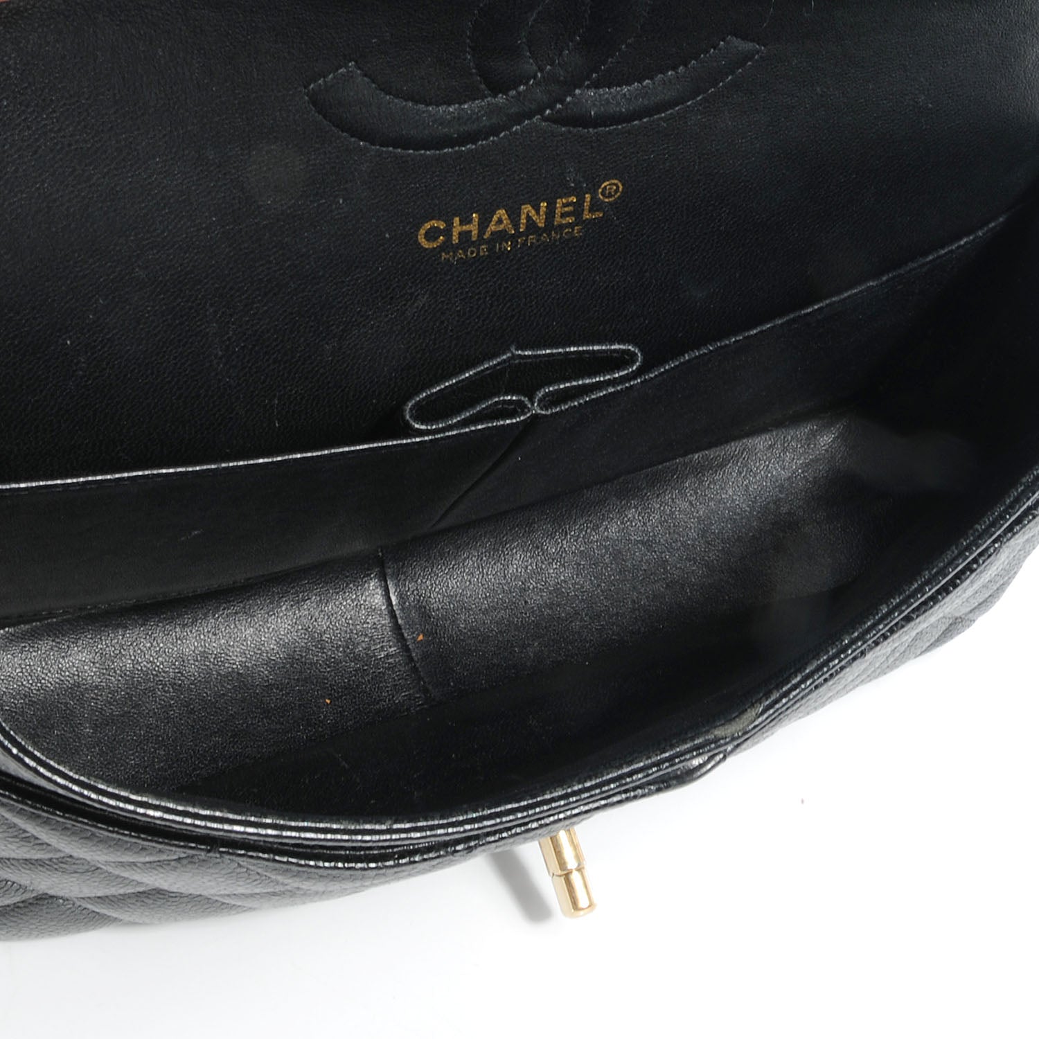 Chanel Caviar Quilted Medium Double Flap Black 8 of 9