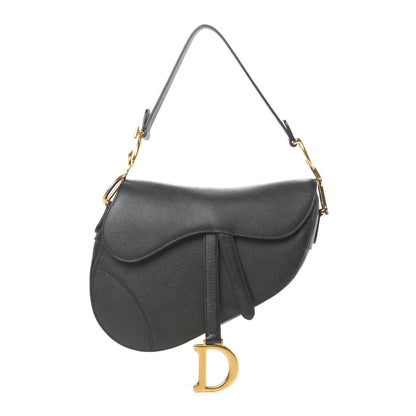 Christian Dior Grained Calfskin Saddle Bag Black 1 of 12