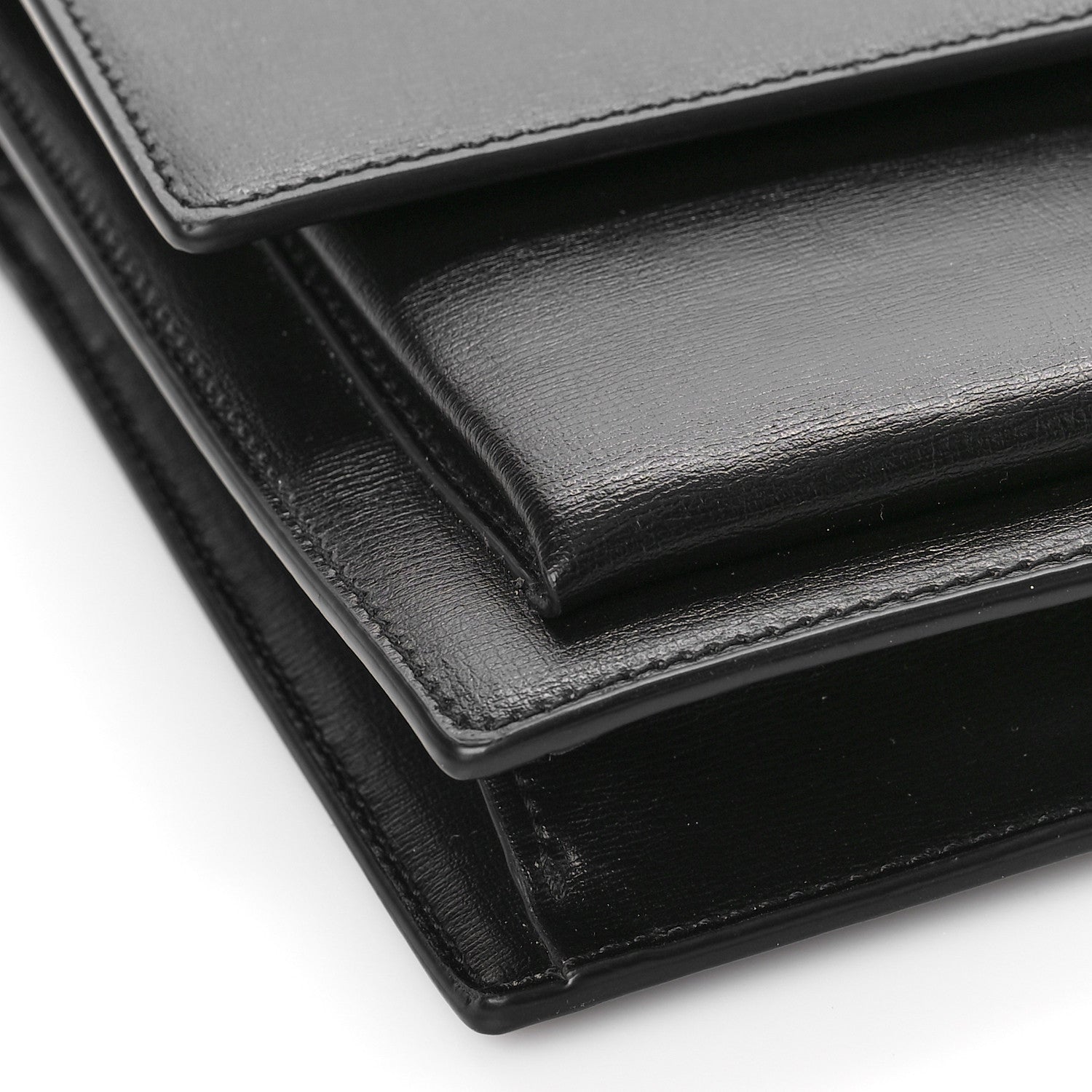 Saint Laurent Smooth Calfskin Medium Monogram Sunset Satchel Black 8 of 11