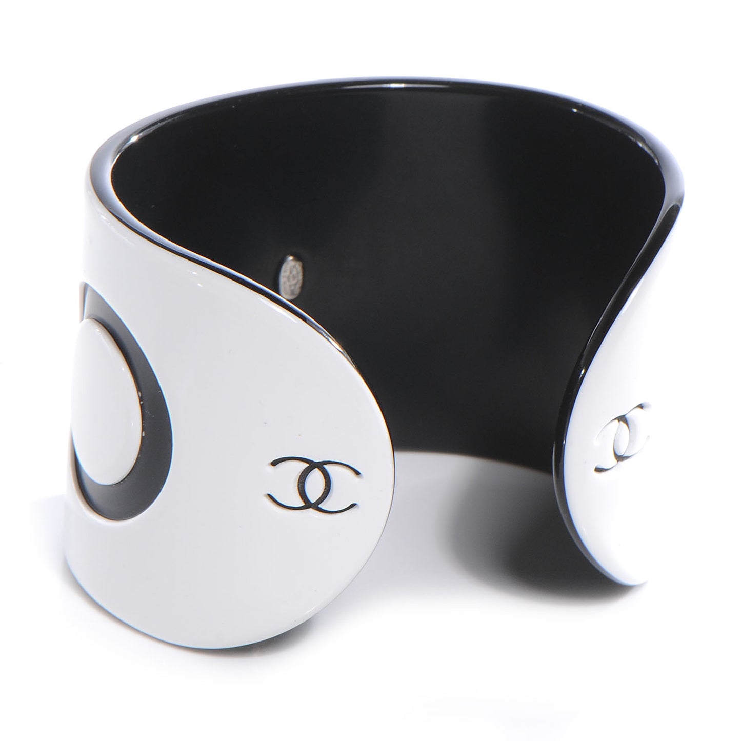 Resin Coco Wide Cuff Black White
