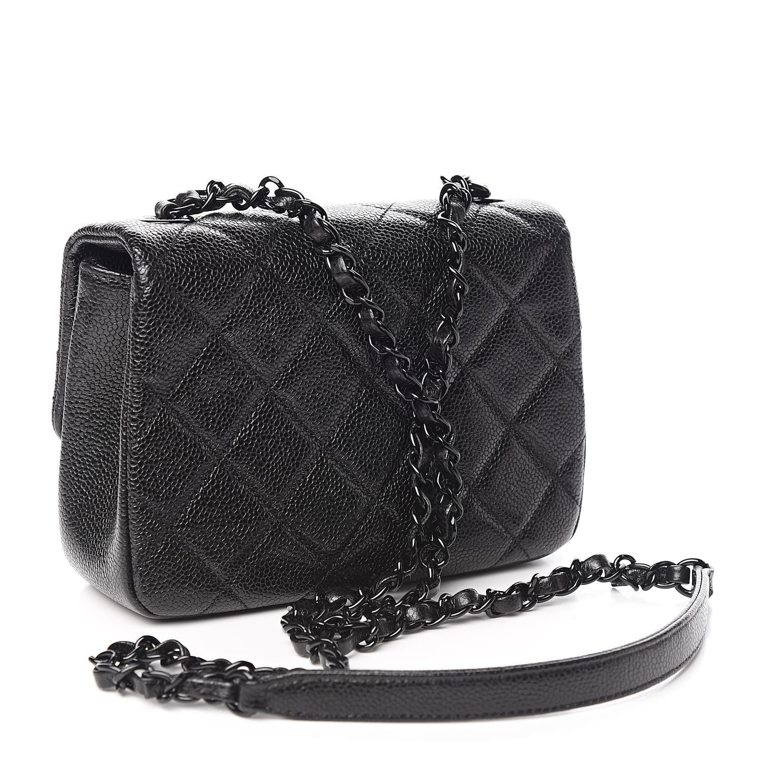 Chanel Caviar Quilted Incognito Mini Square Flap Black 3 of 11