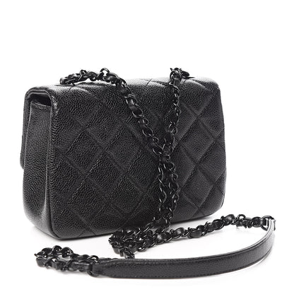 Chanel Caviar Quilted Incognito Mini Square Flap Black 3 of 11