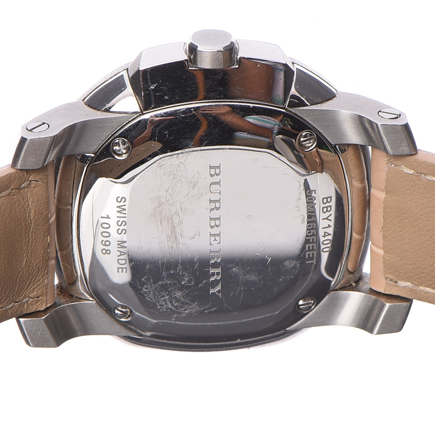Burberry Stainless Steel Alligator Diamond Bezel 38mm The Britain Quartz Watch Champagne BBY1400 5 of 7