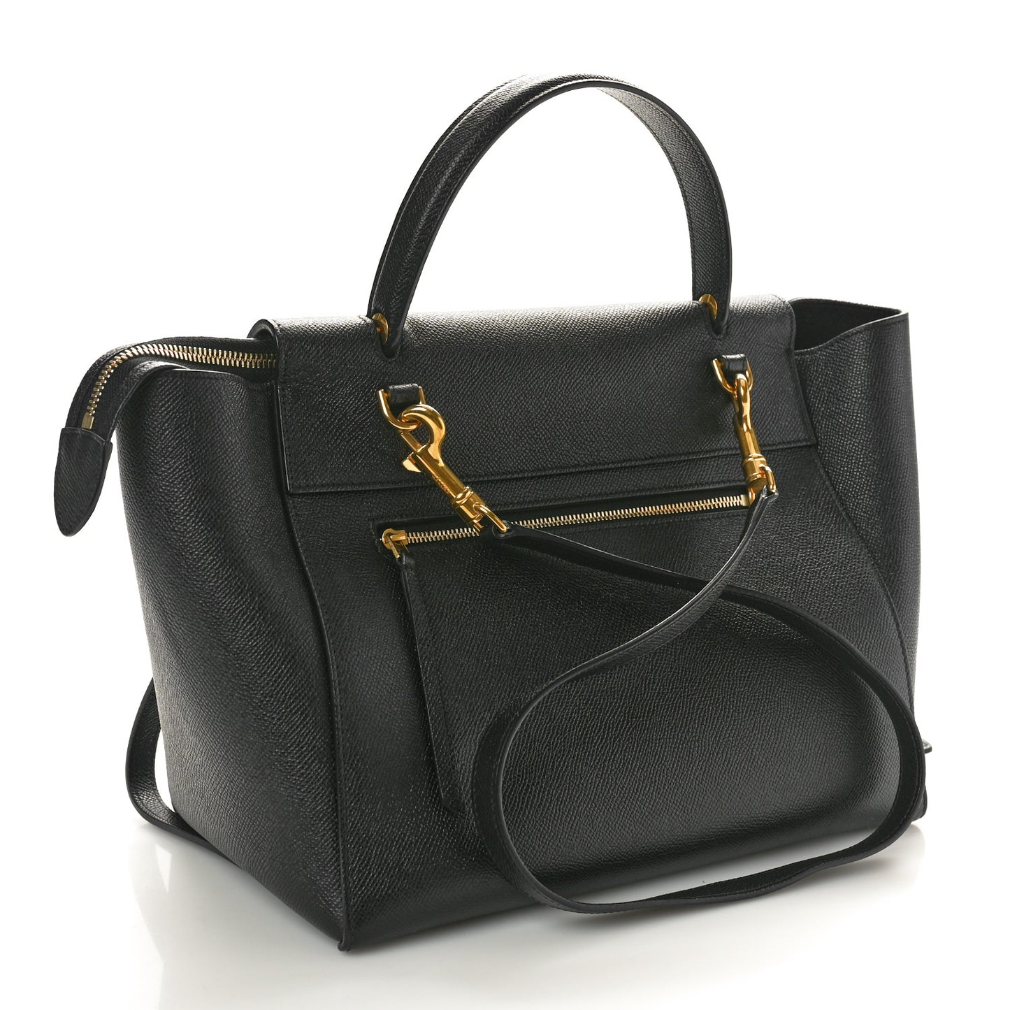 Grained Calfskin Mini Belt Bag Black