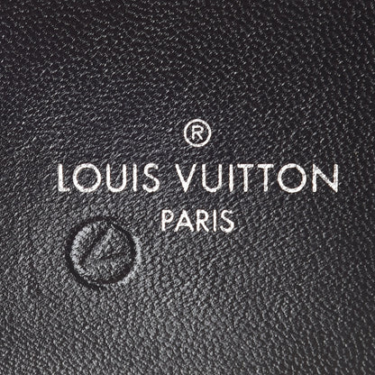 Louis Vuitton Metallic Calfskin Logo Sunbath Slide Sandals 38 Black 7 of 9