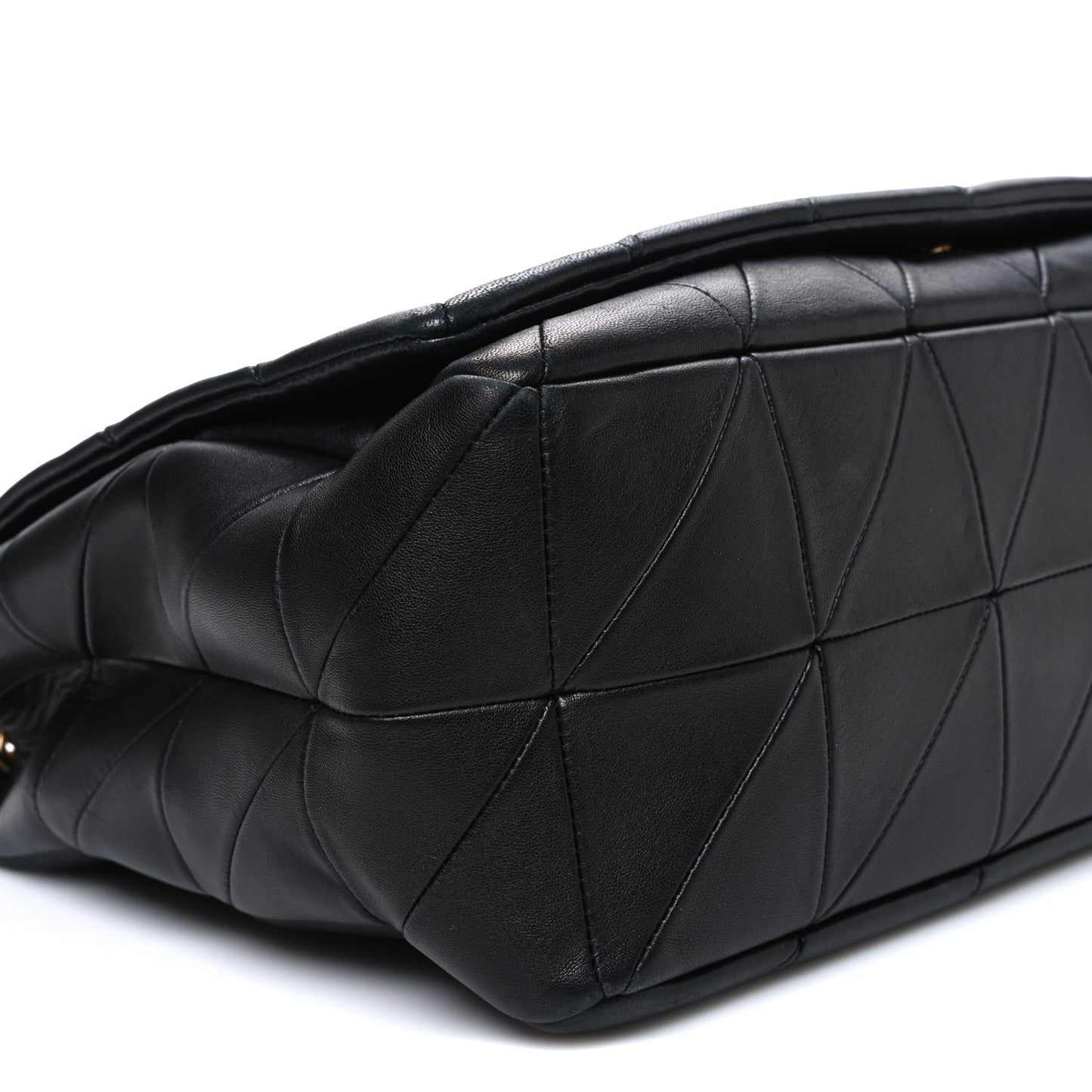 Lambskin Matelasse Monogram Oversized Jamie Black