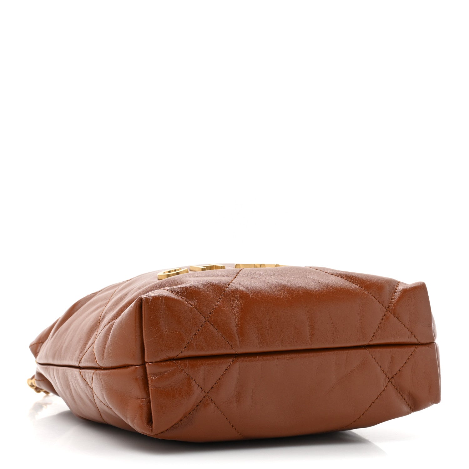 Chanel Shiny Calfskin Quilted Mini Chanel 22 Light Brown 4 of 10