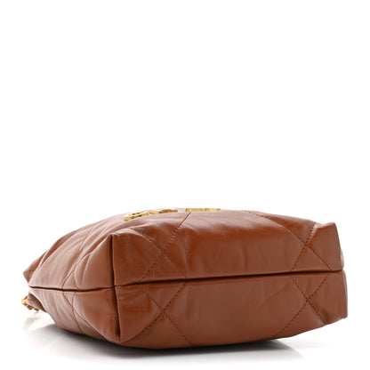 Chanel Shiny Calfskin Quilted Mini Chanel 22 Light Brown 4 of 10