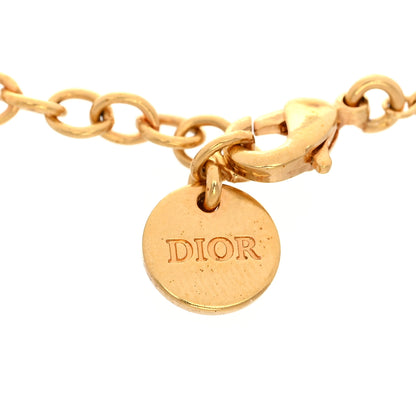 Christian Dior Metal Enamel Crystal CD Station Bracelet Pink 5 of 6