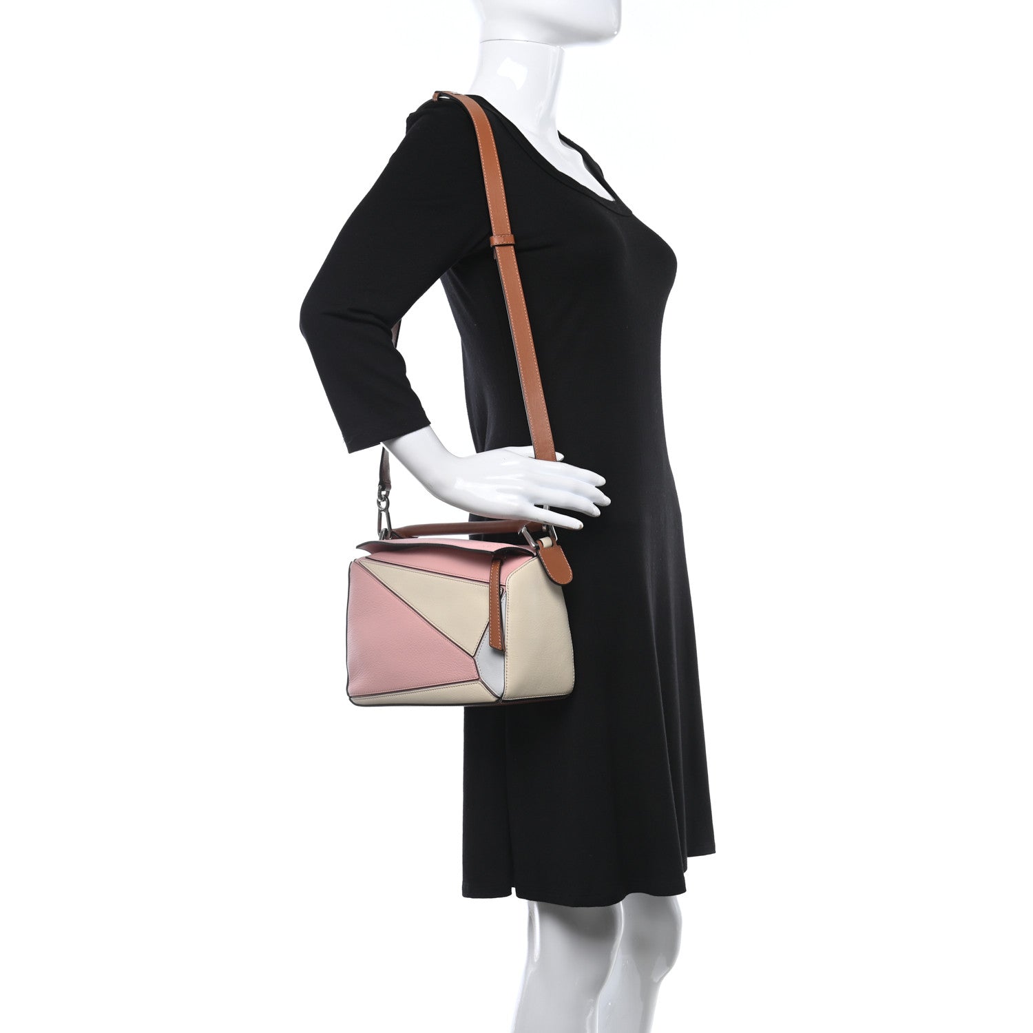 Loewe Calfskin Small Puzzle Bag Soft Pink Tan White 2 of 8