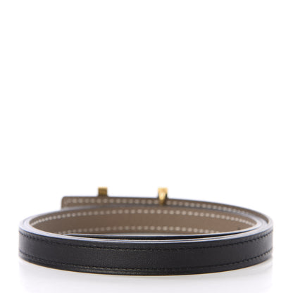 Hermes Swift Epsom 13mm Focus Belt H Belt 75 Black Etoupe 2 of 6