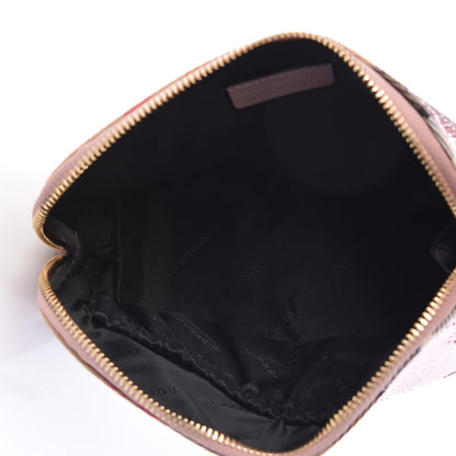 Burberry House Check Sequin Peyton Pouch Bag Pink 5 of 9