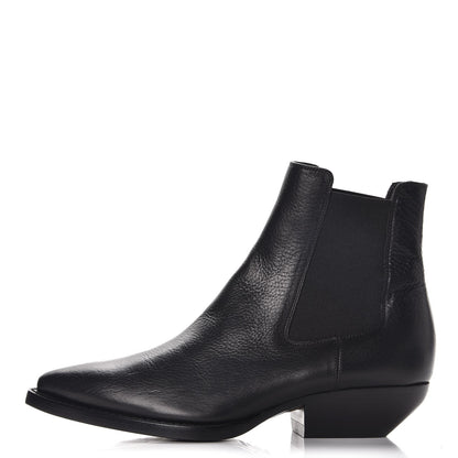Saint Laurent Calfskin Theo Chelsea Ankle Boots 36.5 Black 1 of 9