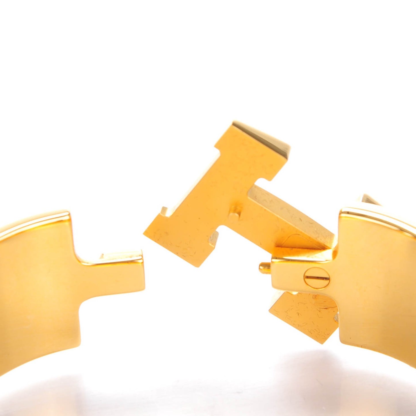 Enamel Wide Clic Clac H Bracelet PM Jaune Soleil