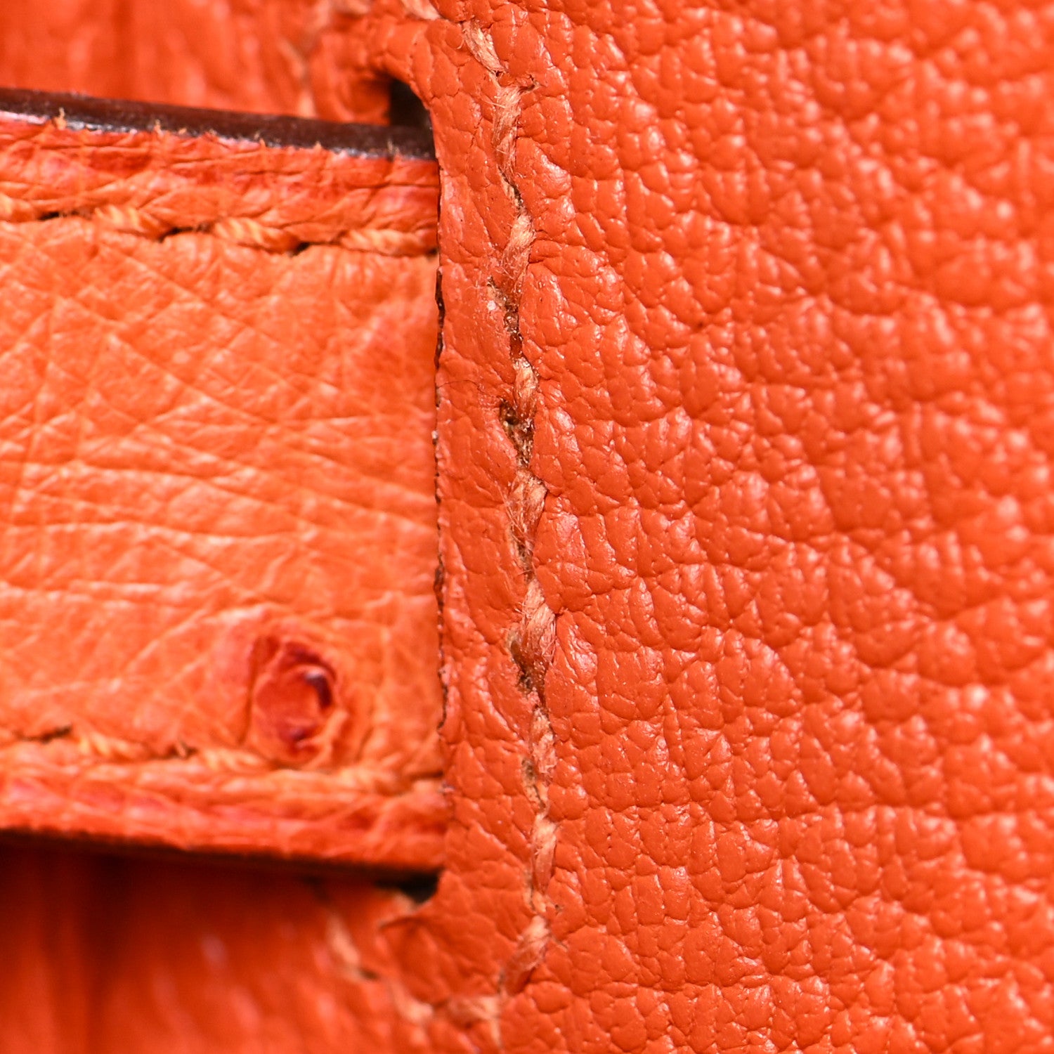 Hermes Ostrich Birkin 35 Orange 18 of 35