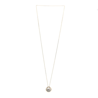 Cartier 18K Yellow Gold Diamond Mother of Pearl SM Amulette de Cartier Pendant Necklace 3 of 4