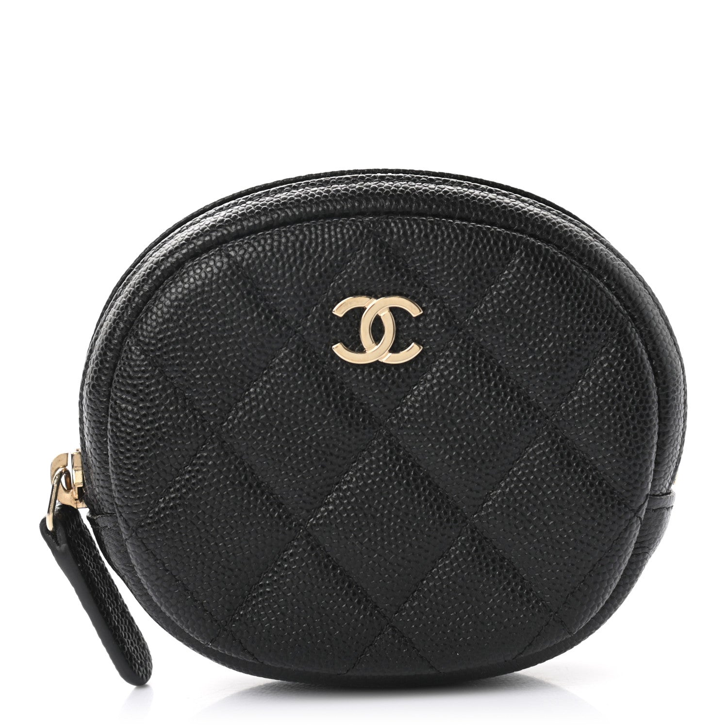 Chanel Caviar Quilted Zip Around Classic Coin Purse Black 1 of 7
