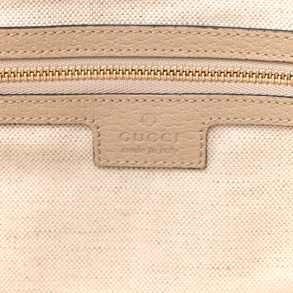 Gucci GG Supreme Monogram Textured Dollar Calfskin Web Medium Ophidia Shopping Tote Beige Mystic White Oatmeal 6 of 14