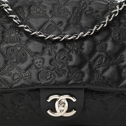 Chanel Calfskin Embossed Large Lucky Symbols Flap Black 7 of 10