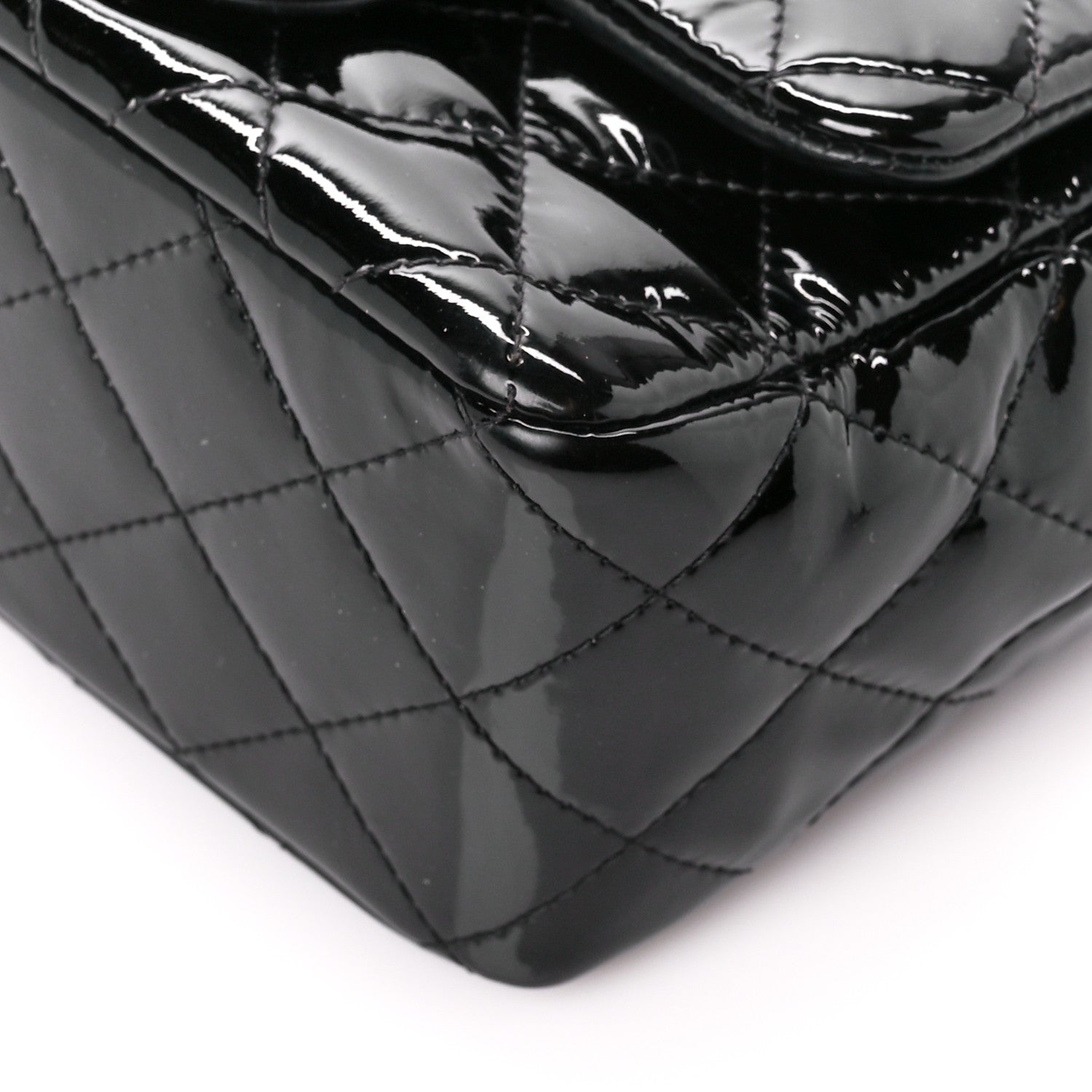 Chanel Patent Calfskin Quilted Mini Square Flap Black 11 of 11