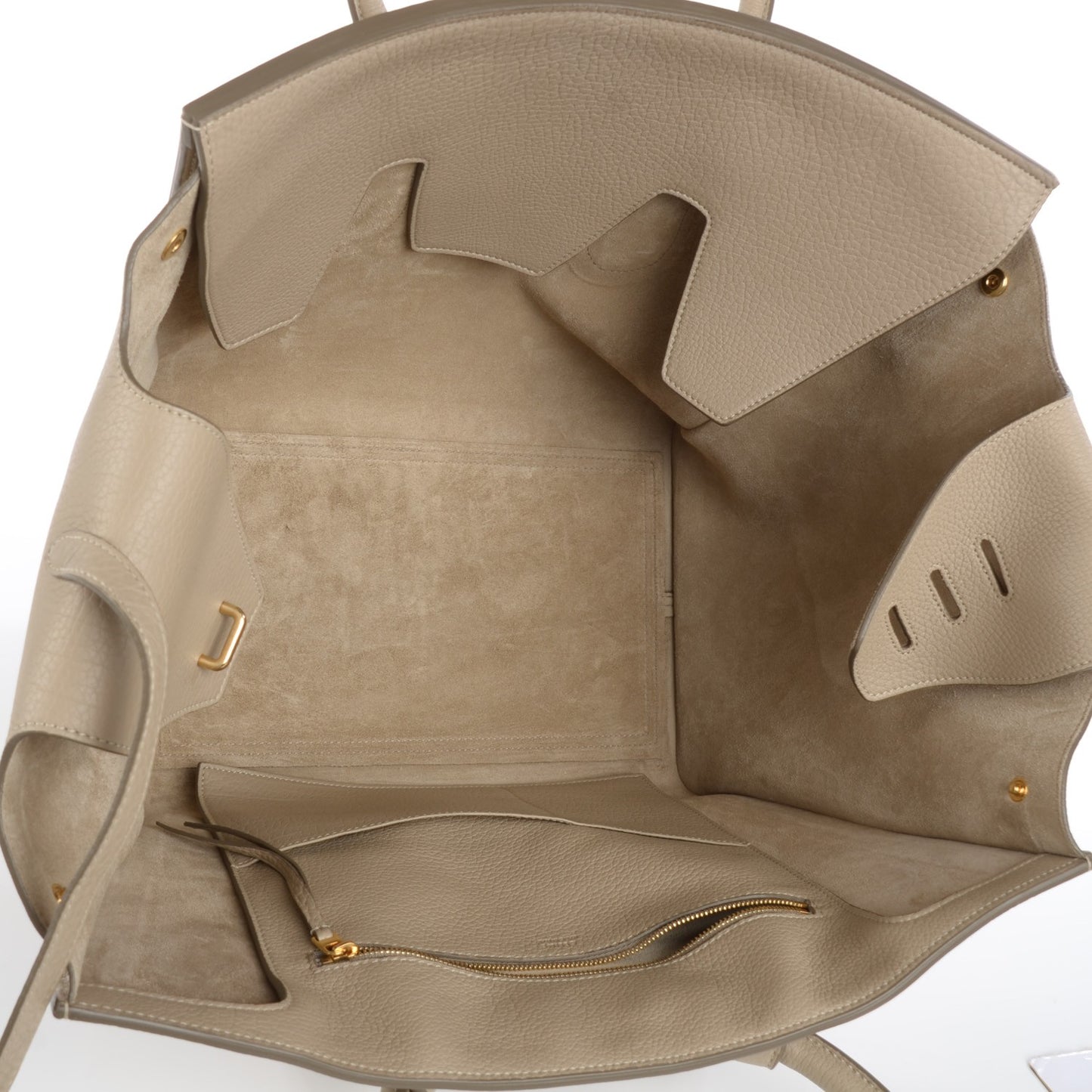 Crisped Calfskin Medium Tie Knot Tote Light Taupe