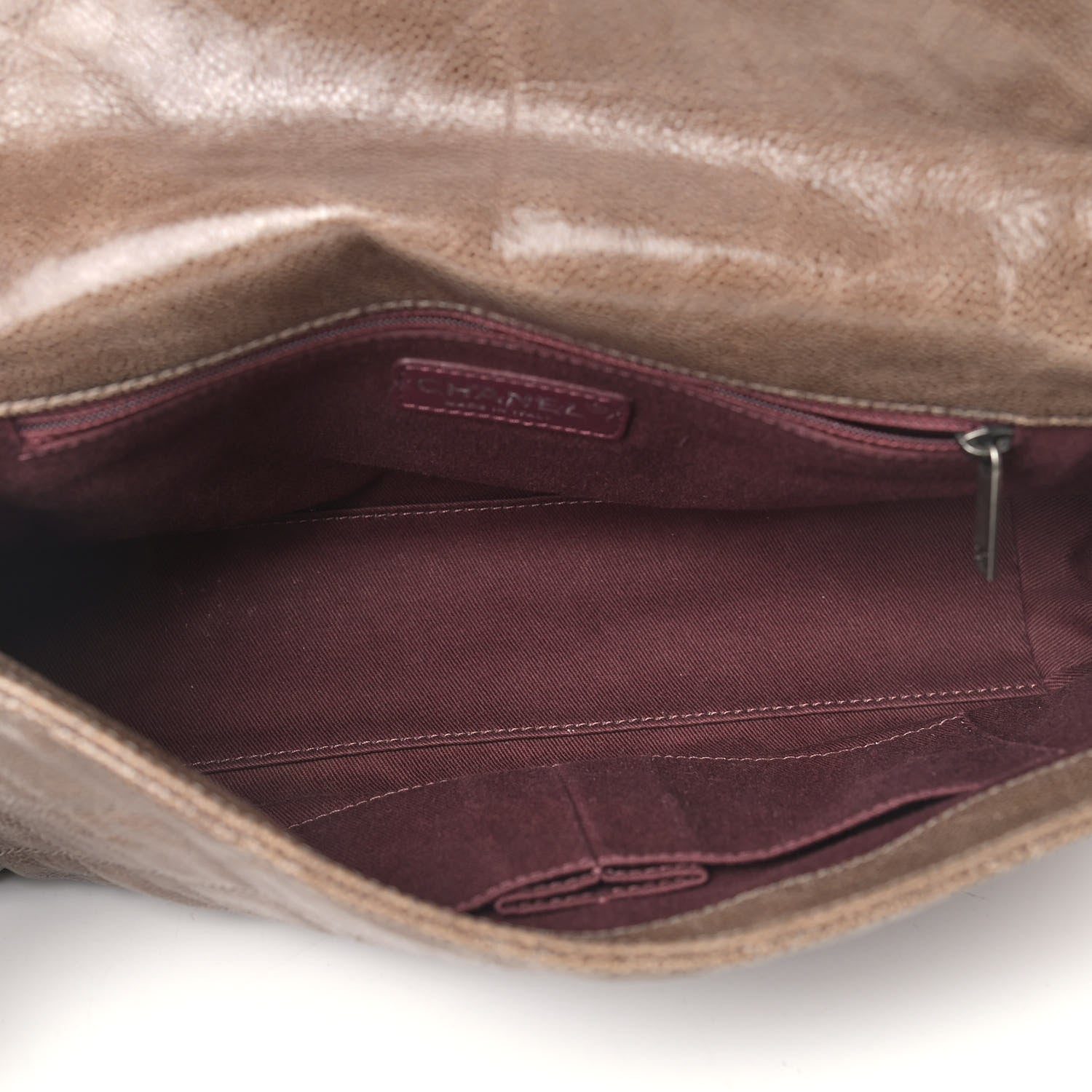 Chanel Crumpled Grained Calfskin Jumbo CC Crave Flap Beige 5 of 11