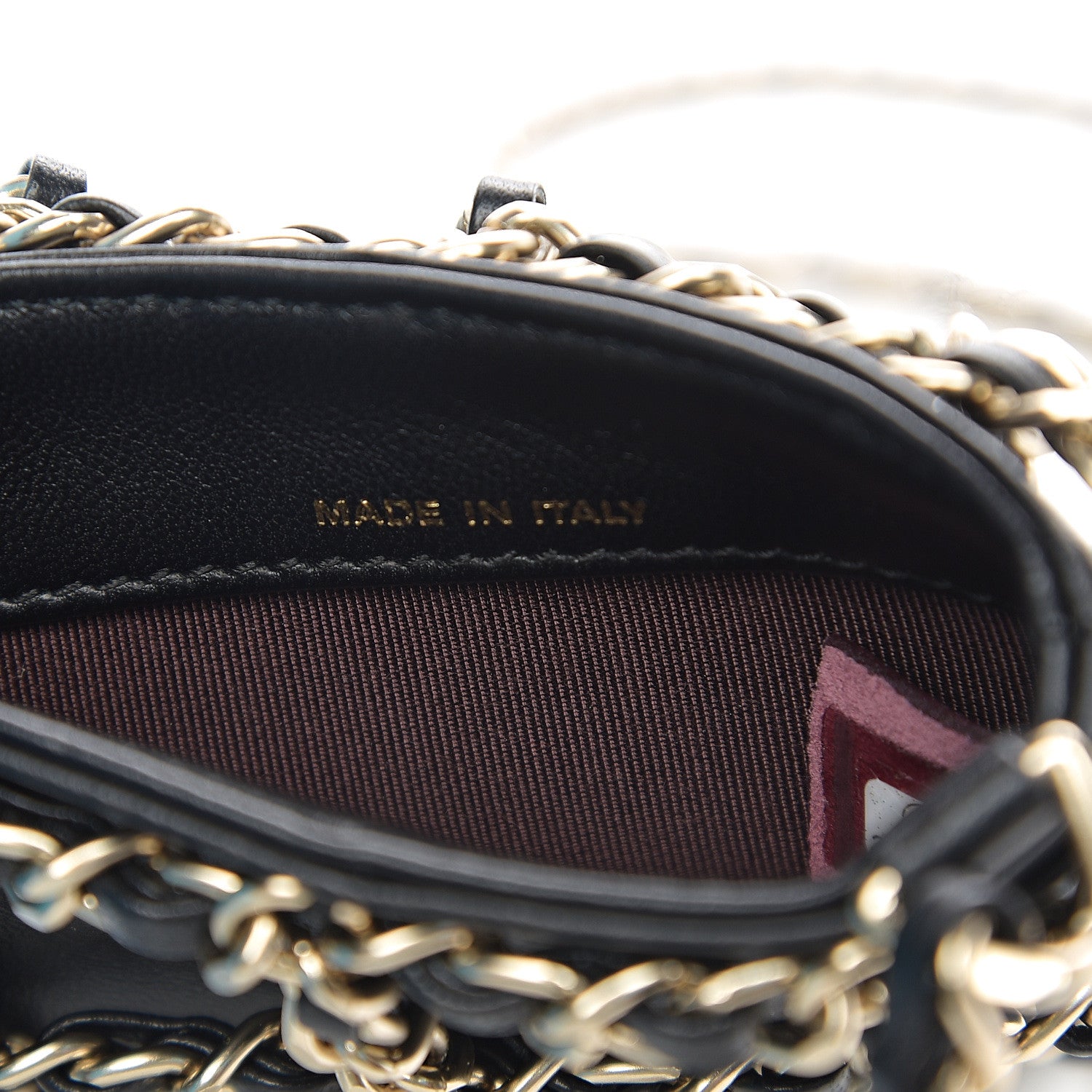 Chanel Lambskin Quilted Small Clutch With Chain Black 6 of 8