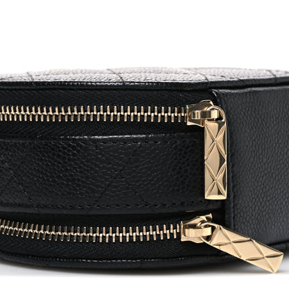 Chanel Caviar Quilted Round Handle With Care Vanity With Chain Black 9 of 10