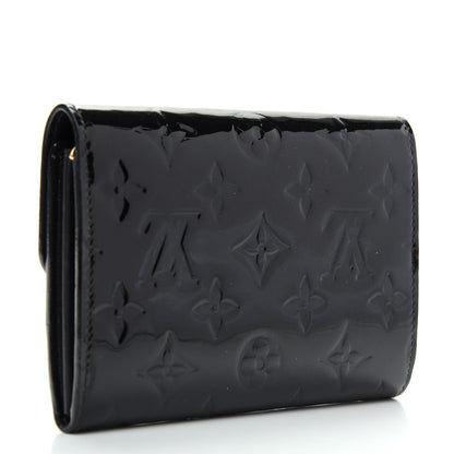 Louis Vuitton Vernis Sarah Compact Wallet Black Magnetique 3 of 7