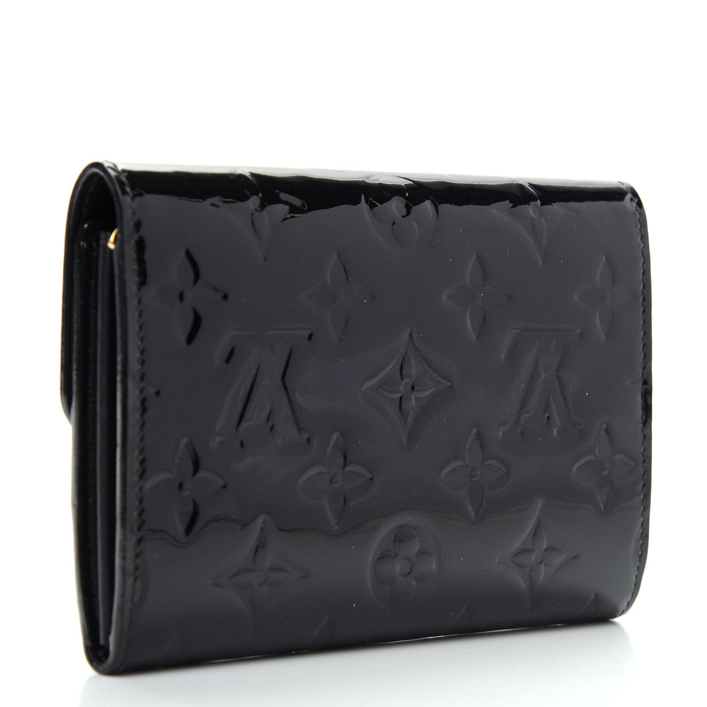 Vernis Sarah Compact Wallet Black Magnetique
