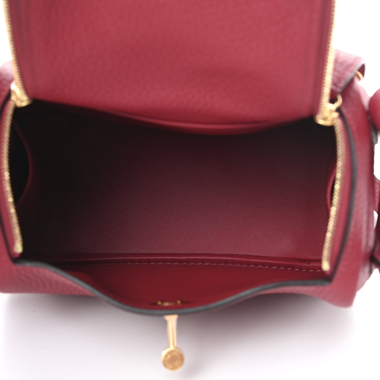 Taurillon Clemence Mini Lindy 20 Rouge Grenat