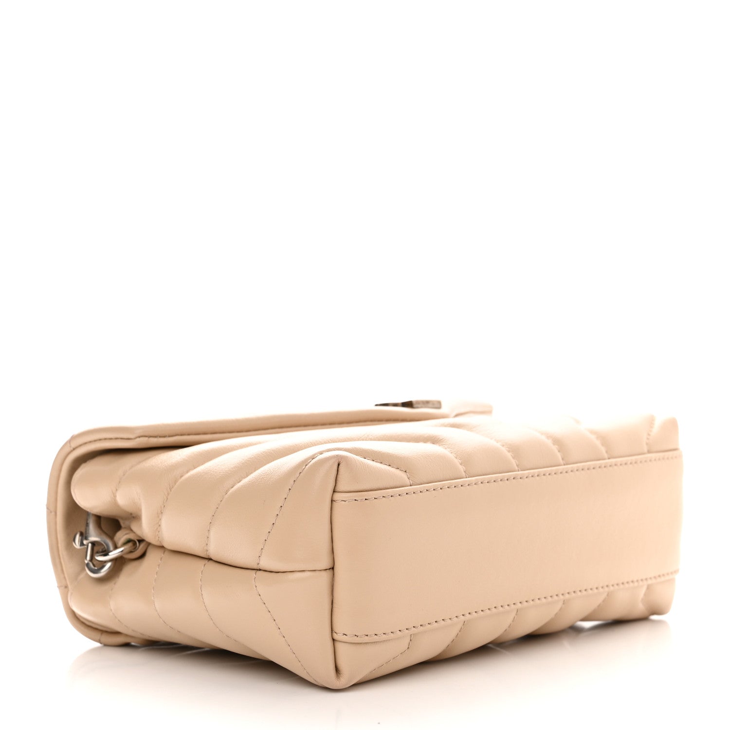 Saint Laurent Calfskin Y Quilted Monogram Toy Loulou Crossbody Bag Nude Powder 4 of 15
