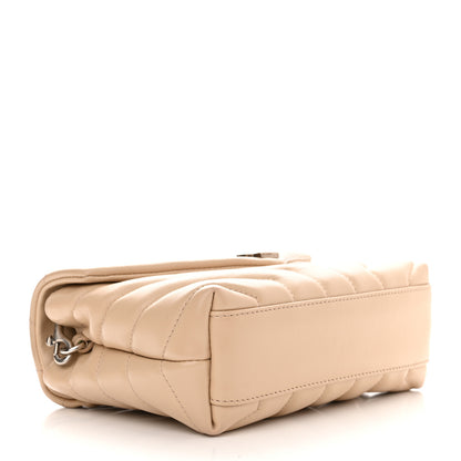 Saint Laurent Calfskin Y Quilted Monogram Toy Loulou Crossbody Bag Nude Powder 4 of 15