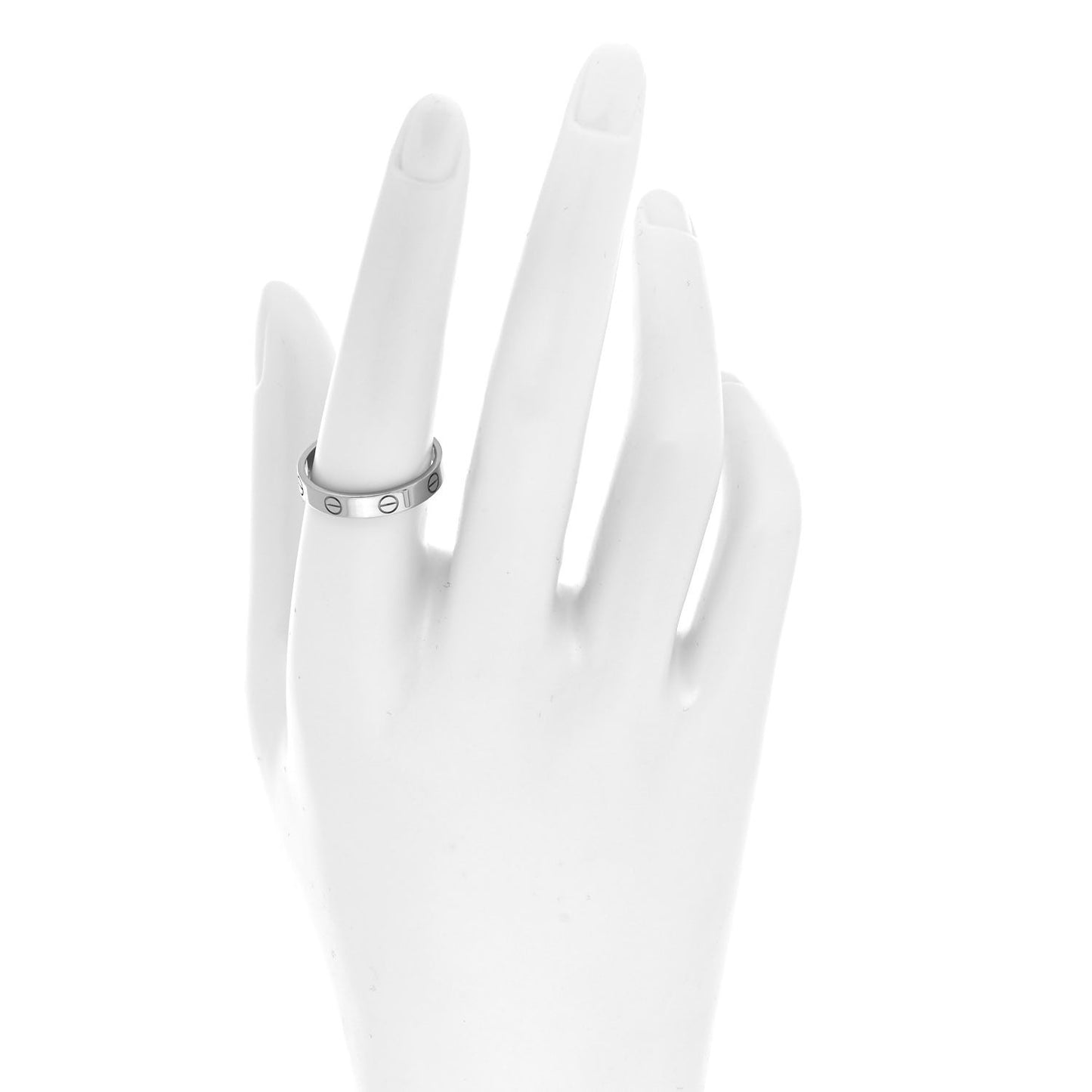 18K White Gold 3.5mm LOVE Wedding Band Ring 57 8