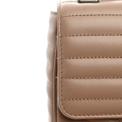 Prada Soft Calfskin Impunture Diagramme Medium Chain Flap Shoulder Bag Cipria 11 of 11
