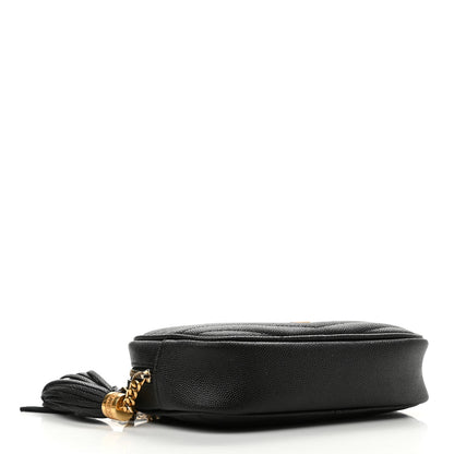 Saint Laurent Grain De Poudre Matelasse Monogram Mini Lou Camera Bag Black 4 of 13