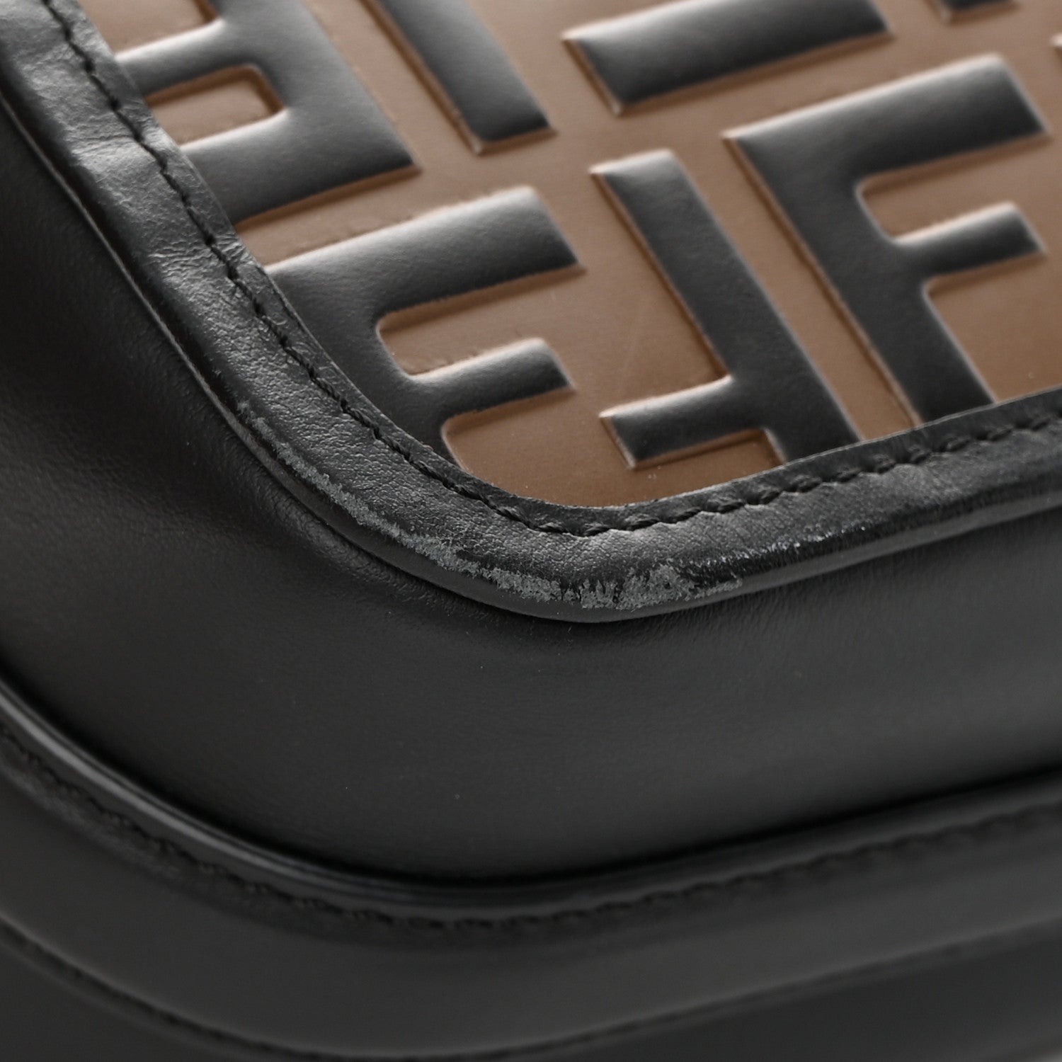 Fendi Vitello Century F is Fendi Bi-Color FF 1974 Embossed Camera Case Maya Black 12 of 15