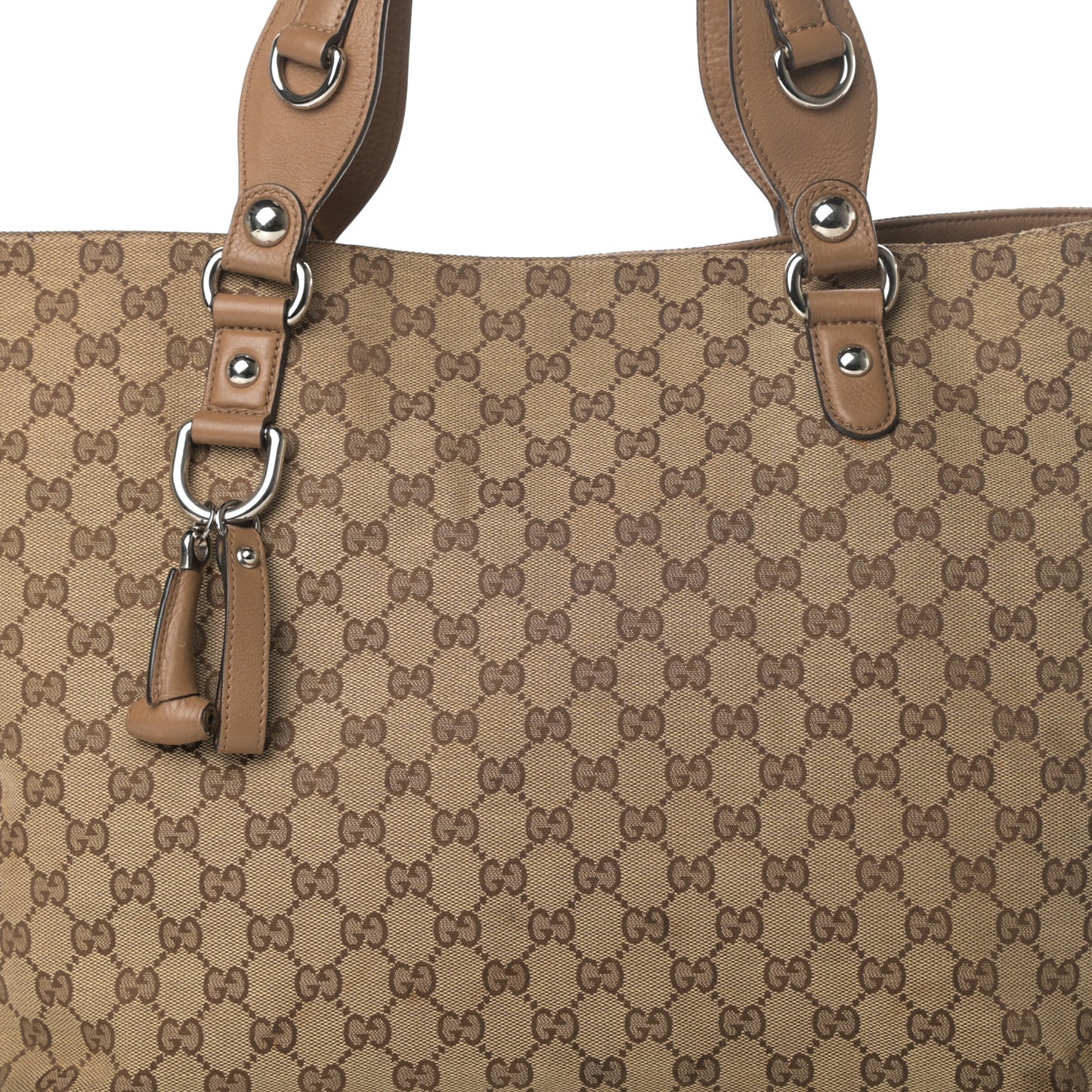 Monogram Medium Icon Bit Tote Light Brown