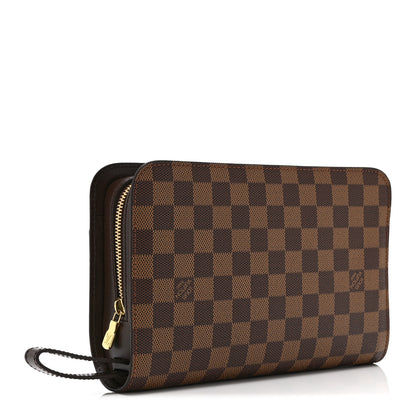 Louis Vuitton Damier Ebene Pochette Saint Louis Clutch 3 of 10