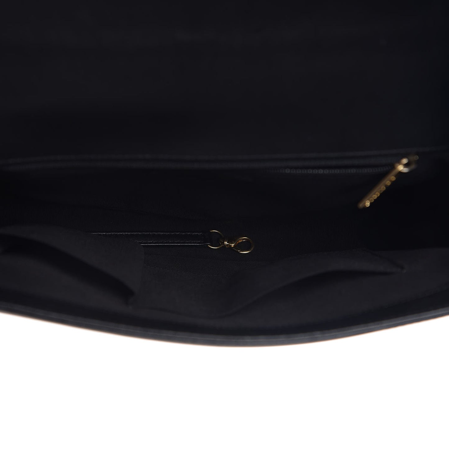 Lambskin Quilted Large Boy Flap Black