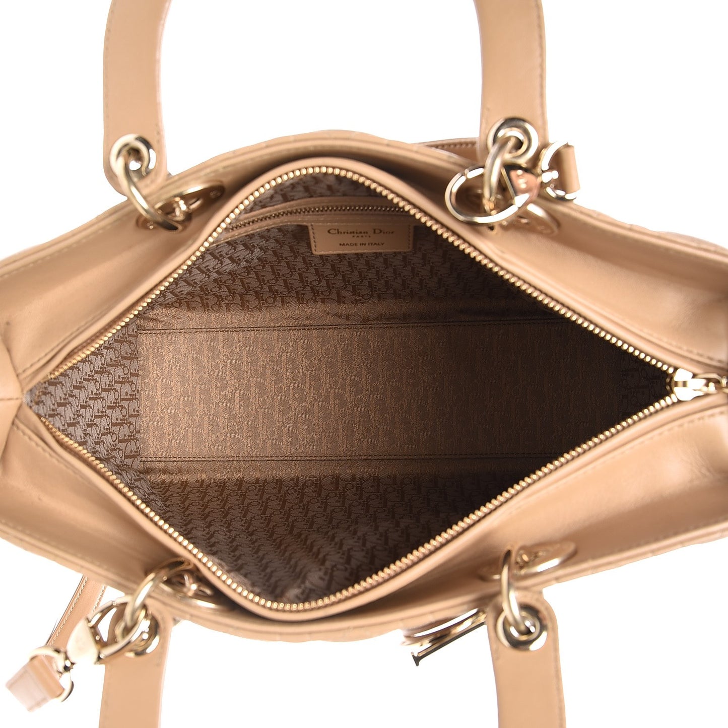 Lambskin Cannage Large Lady Dior Beige