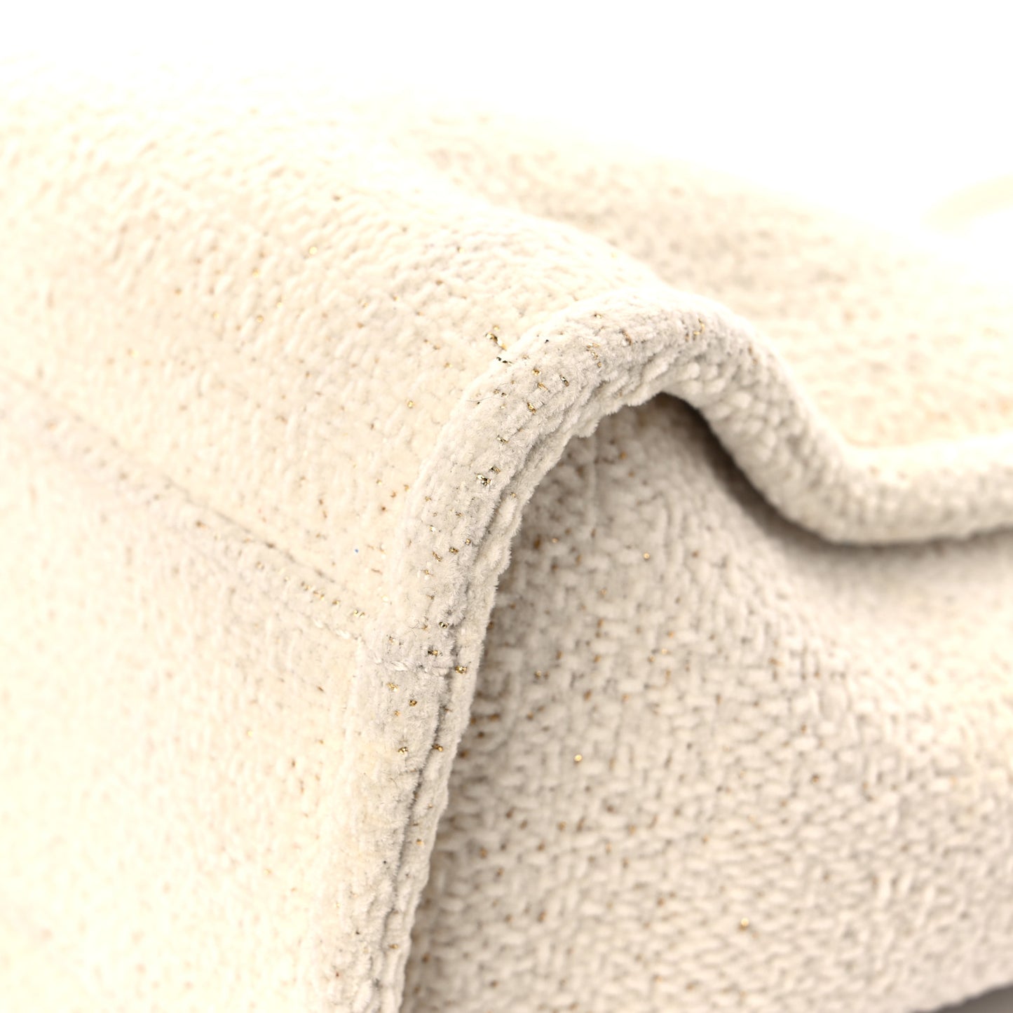Lurex Boucle Small Deauville Tote White